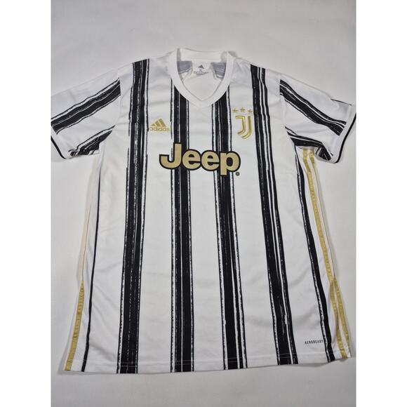 Adidas Juventus Home 2020-21 White Black Gold Soccer Jersey Men's Size XL - Picture 1 of 7
